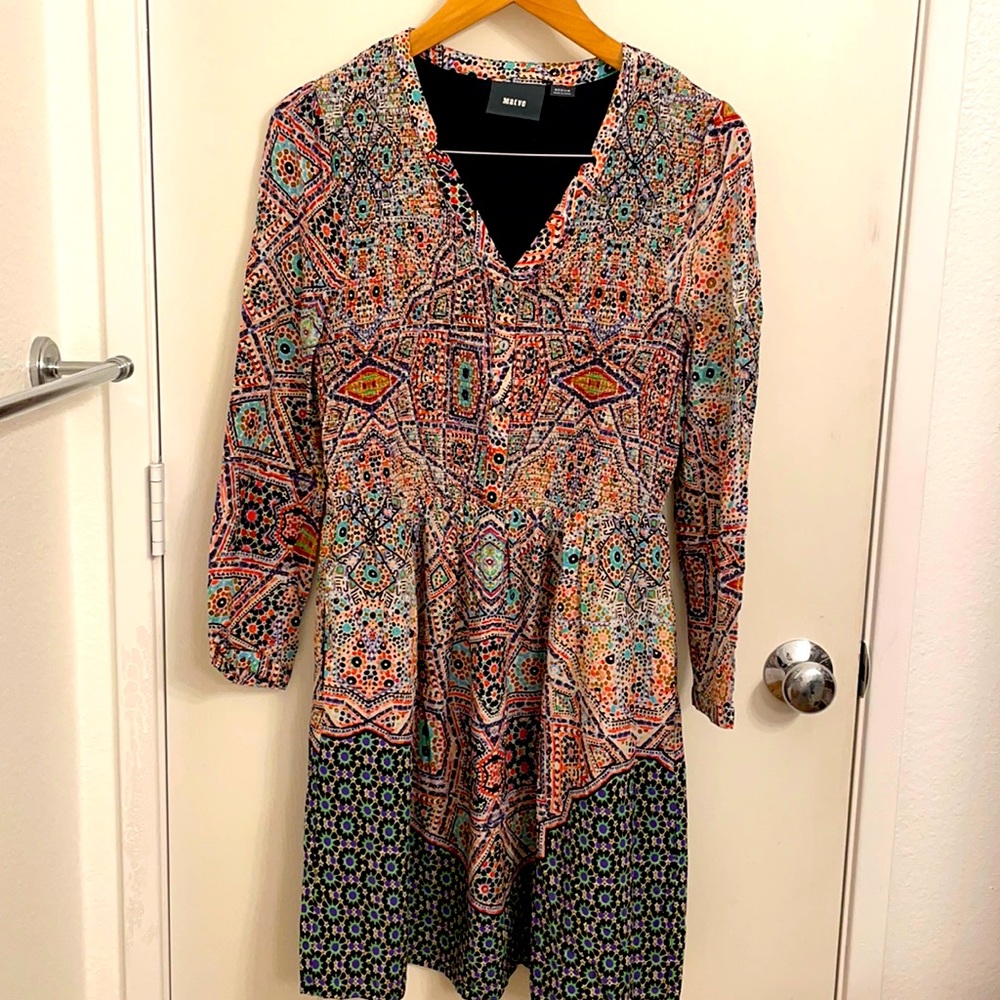 Colorful printed dress from Anthropologie